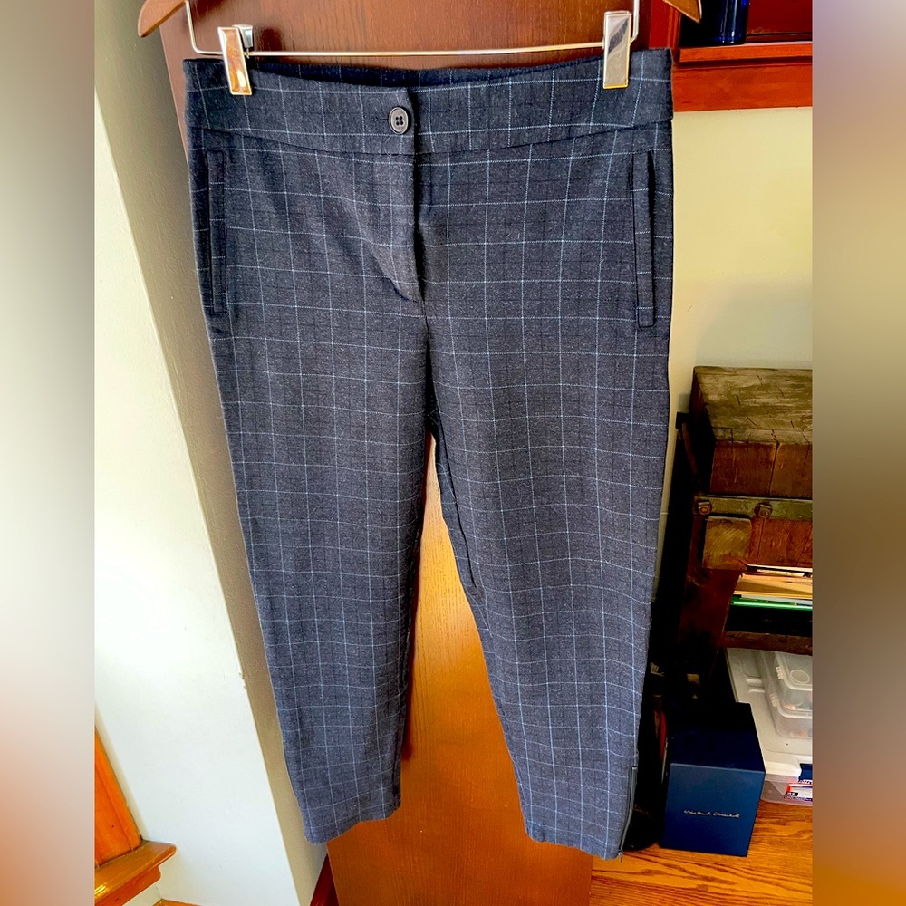 Betabrand Dress Pant Yoga Pants in Cambridge Check